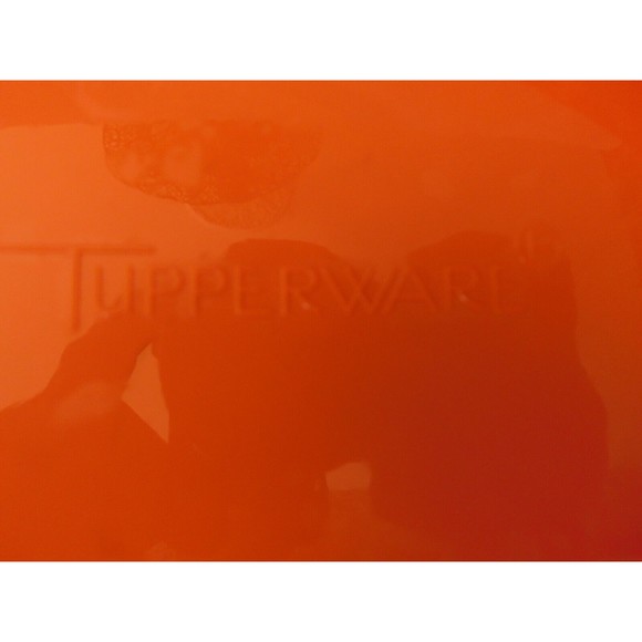 Vintage Tupperware Cake Taker With Handle 684-7 Orange 10” Round - Picture 7 of 7